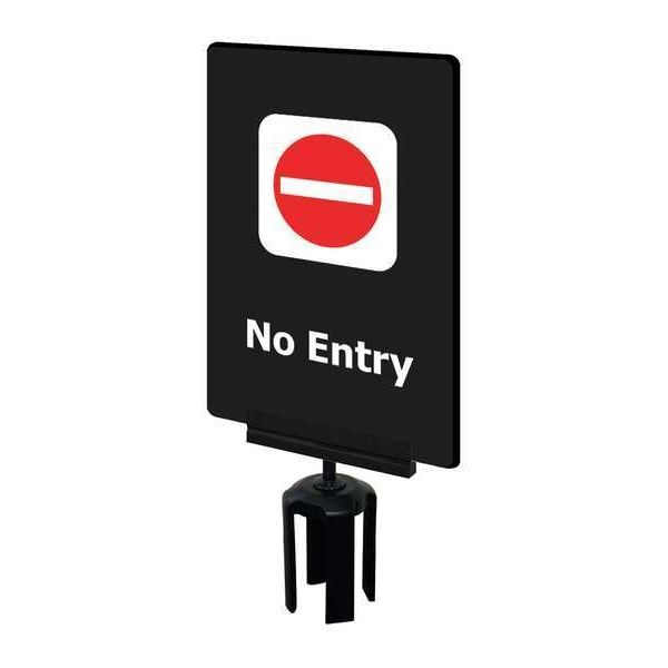 Acrylic Sign, Black, No Entry