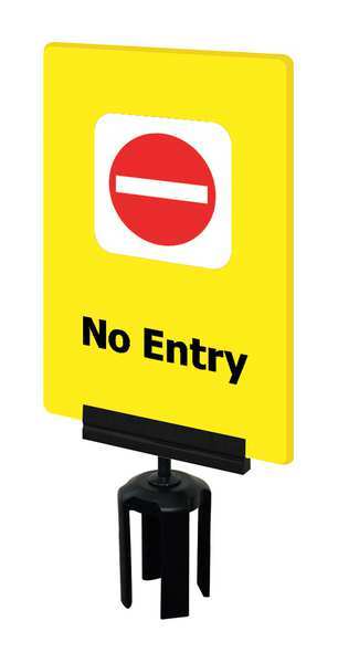 Acrylic Sign, Yellow, No Entry