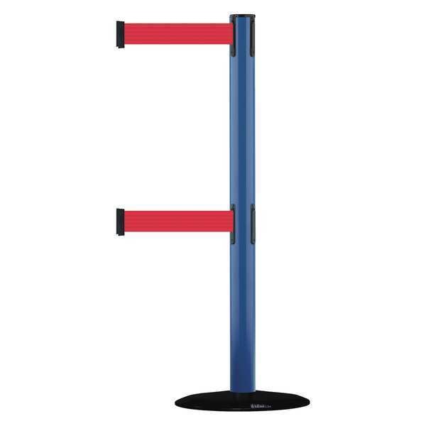 Barrier Post with Belt, 7-1/2 ft. L, Red