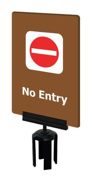 Acrylic Sign, Brown, No Entry