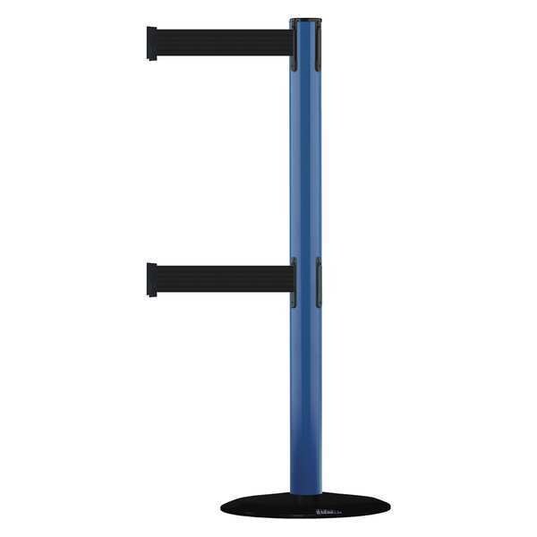 Barrier Post with Belt, 7-1/2 ft. L, Black