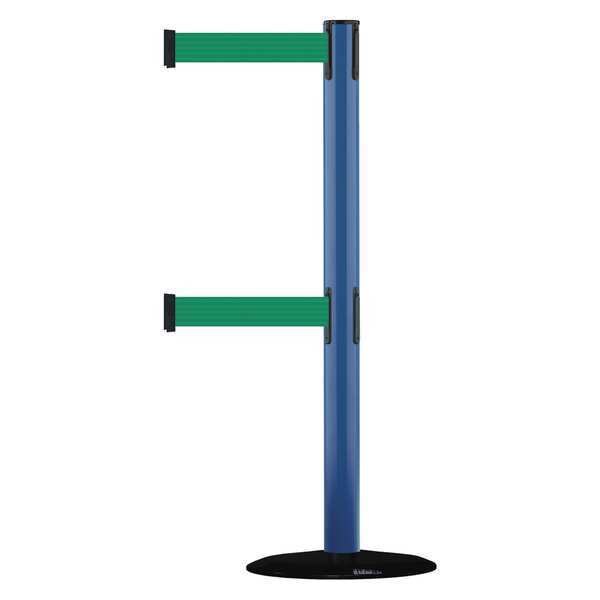 Barrier Post with Belt, 7-1/2 ft. L, Green