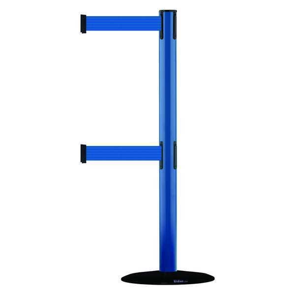 Barrier Post with Belt, 7-1/2 ft. L, Blue