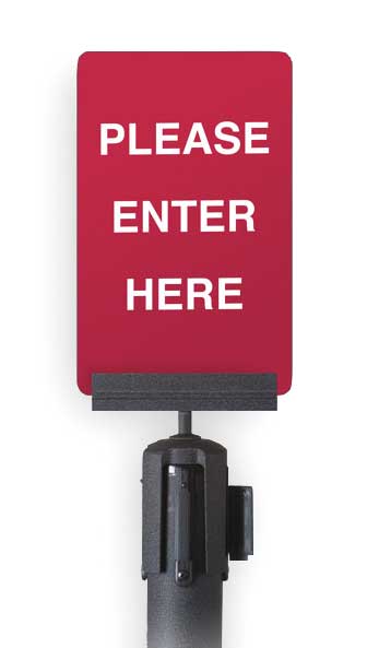 Acrylic Sign, Red, Please Wait Here