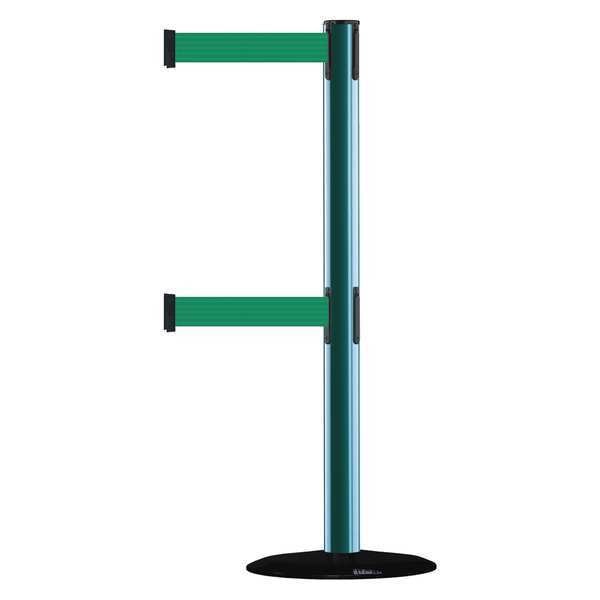 Barrier Post with Belt, 7-1/2 ft. L, Green