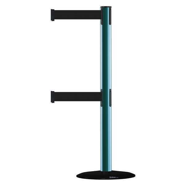 Barrier Post with Belt, 7-1/2 ft. L, Black