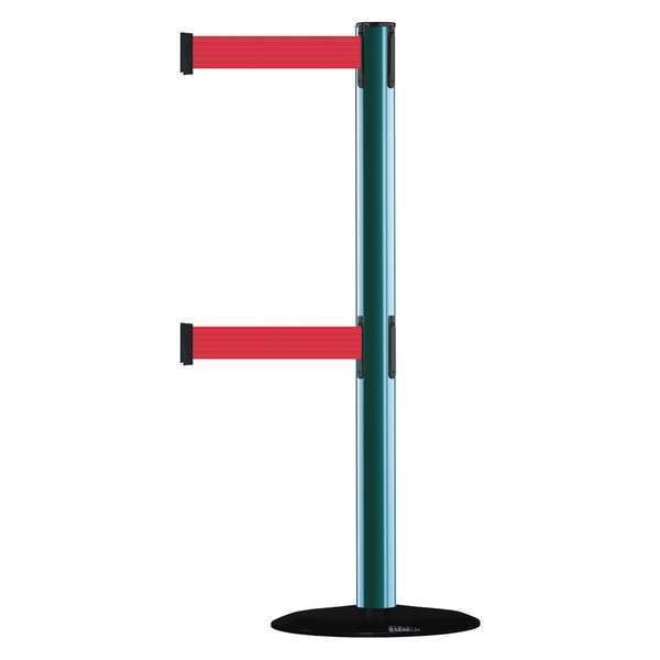 Barrier Post with Belt, 7-1/2 ft. L, Red