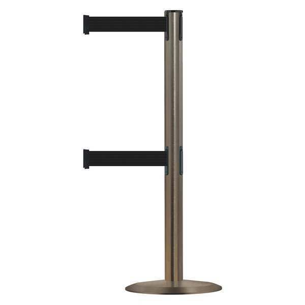 Barrier Post with Belt, 7-1/2 ft. L, Black