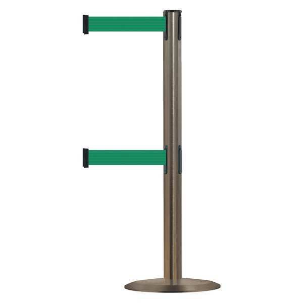 Barrier Post with Belt, 7-1/2 ft. L, Green