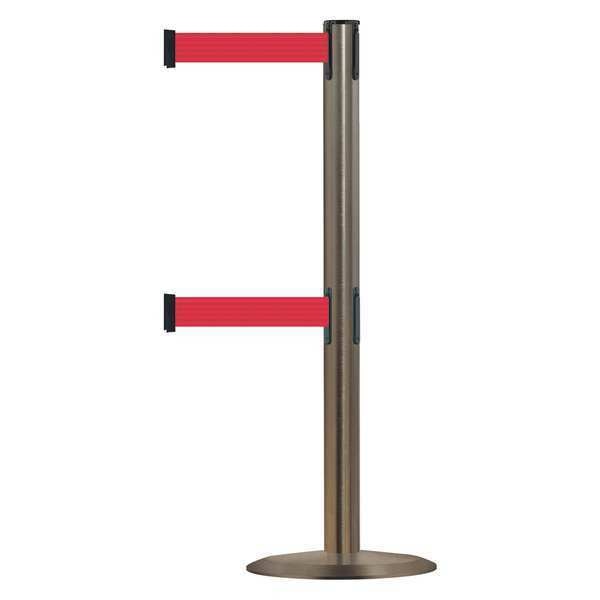 Barrier Post with Belt, 7-1/2 ft. L, Red