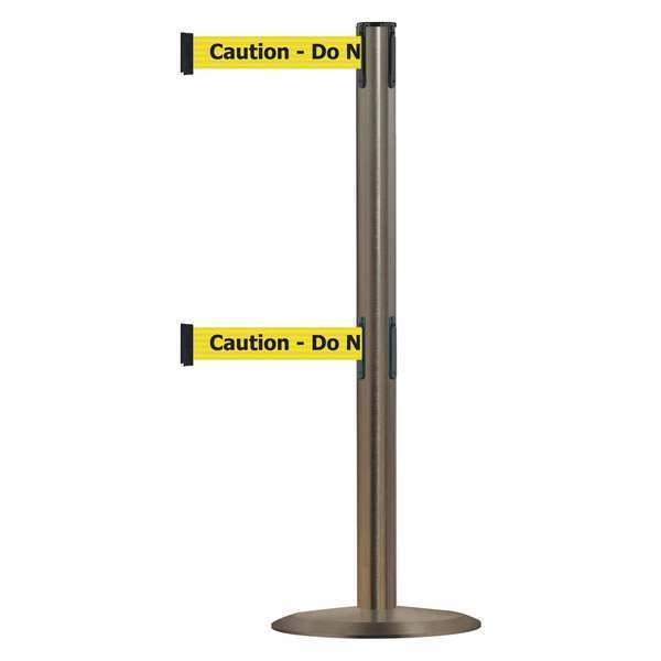 Barrier Post w/ Belt, 38 In. H, Metal Base