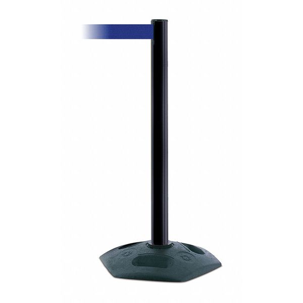 Barrier Post with Belt, 7-1/2 ft. L, Blue