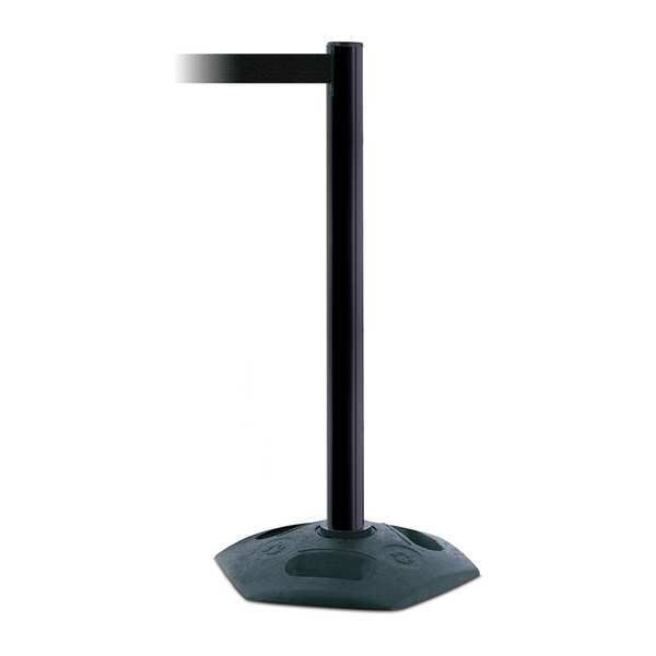 Barrier Post with Belt, 7-1/2 ft. L, Black