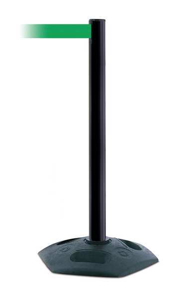 Barrier Post with Belt, 7-1/2 ft. L, Green