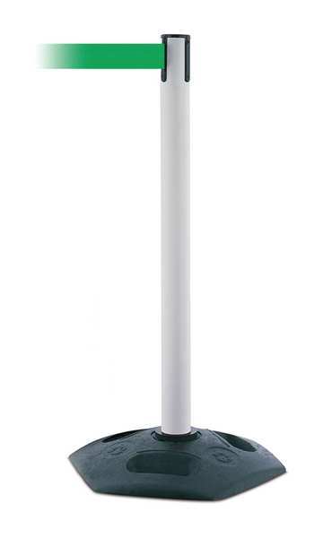 Barrier Post with Belt, 7-1/2 ft. L, Green
