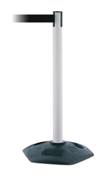 Barrier Post with Belt, 7-1/2 ft. L, Black