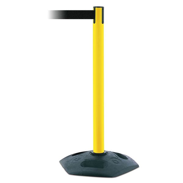Barrier Post with Belt, 7-1/2 ft. L, Black