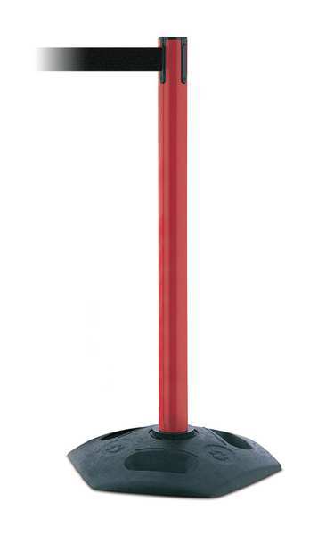 Barrier Post with Belt, 7-1/2 ft. L, Black
