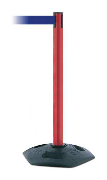 Barrier Post with Belt, 7-1/2 ft. L, Blue
