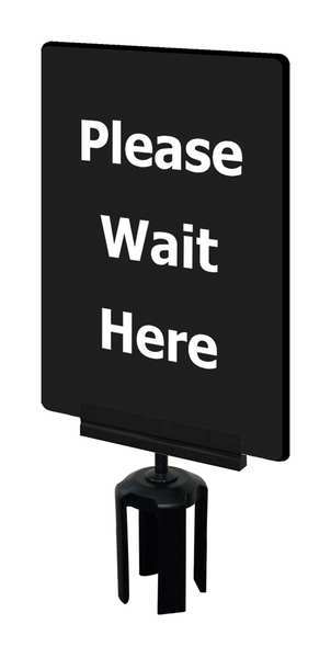 Acrylic Sign, Black, Please Wait Here
