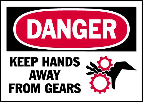 Danger Label, Instruction, 5 In. W, PK5, 86274
