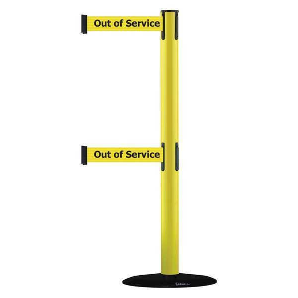 Barrier Post with Belt, Yellow