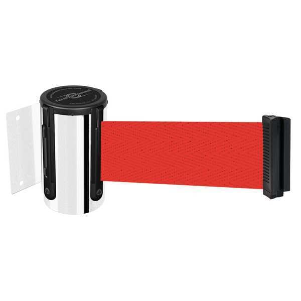 Belt Barrier, Chrome, Belt Red