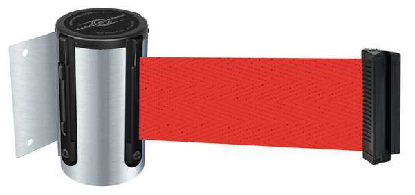 Belt Barrier, Chrome, Belt Red