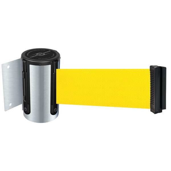 Belt Barrier, Chrome, Belt Yellow