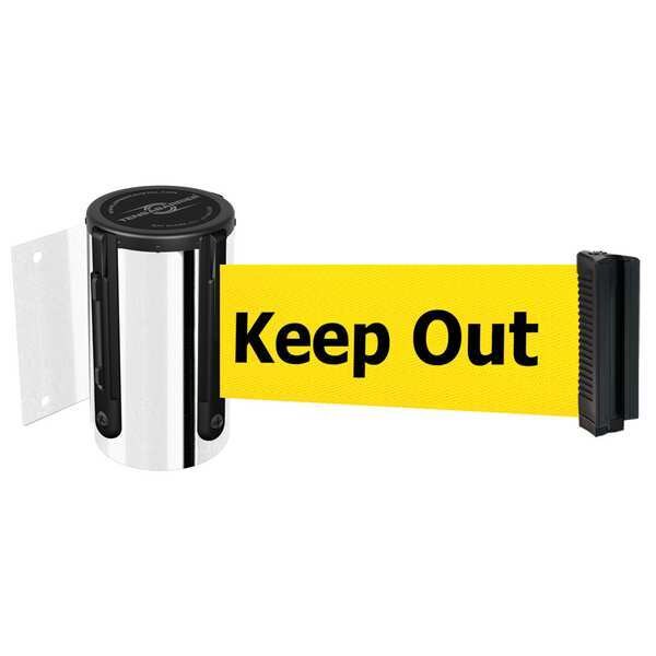 Belt Barrier, Chrome, Belt Yellow