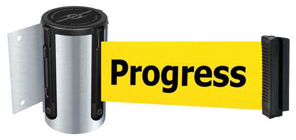 Belt Barrier, Chrome, Belt Yellow