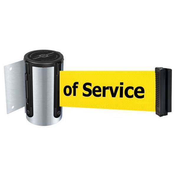 Belt Barrier, Chrome, Belt Yellow