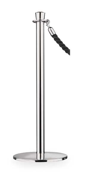 Urn Top Rope Post, Satin Chrome