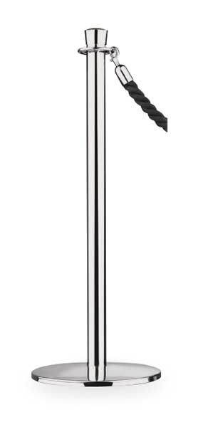 Urn Top Rope Post, Satin Chrome
