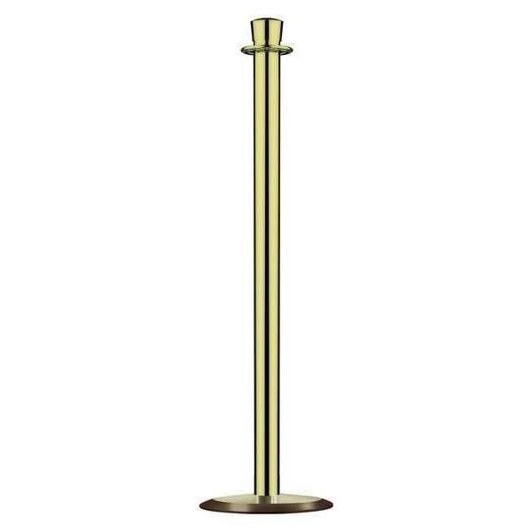 Urn Top Rope Post, Satin Brass