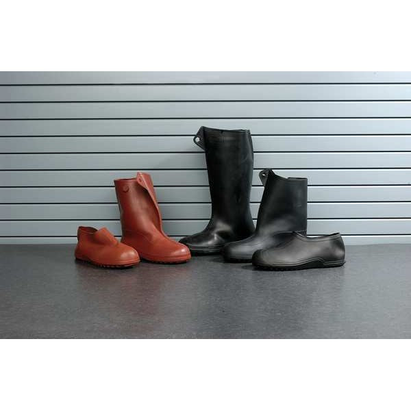 Overshoes, Mens, M, Pull On, Black, Rubber, PR