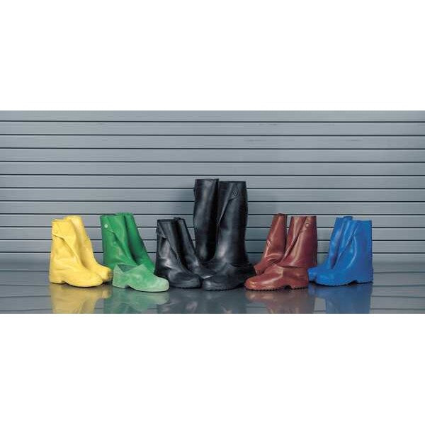 Overshoes, Mens, M, Pull On, Black, Rubber, PR