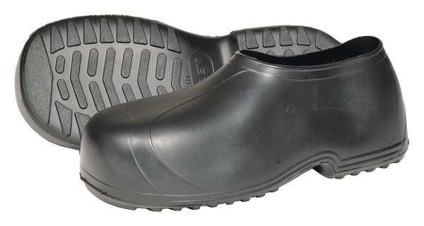 Overshoes, Men, 2XL, Pull On, Black, Rubber, PR