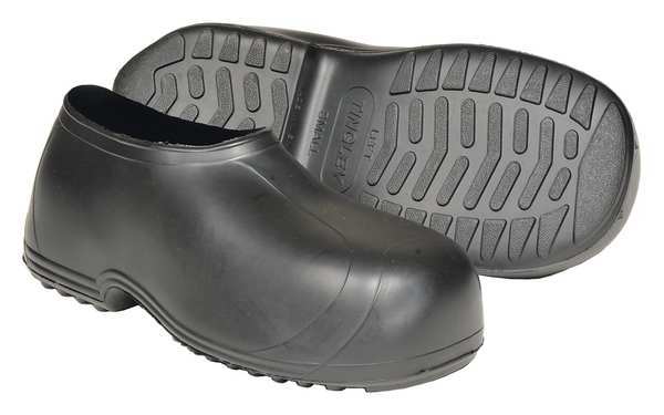 Overshoes, Men, 3XL, Pull On, Black, Rubber, PR