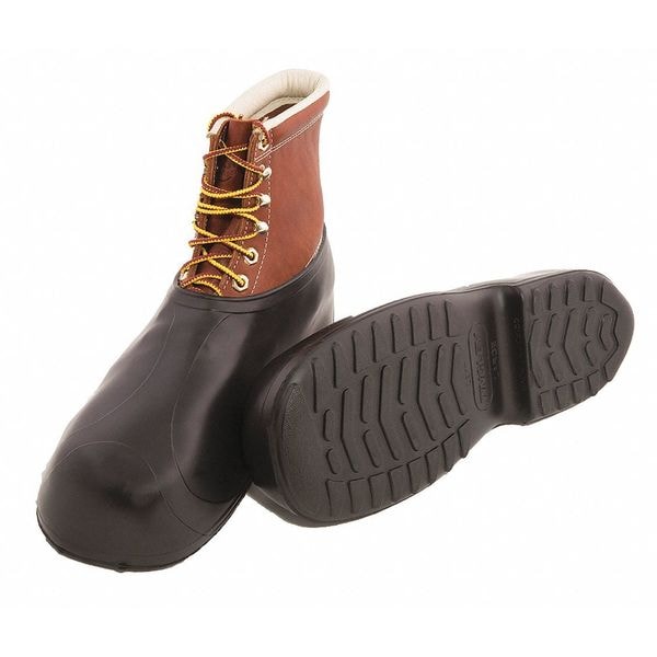 Overshoes, Mens, M, Pull On, Black, Rubber, PR