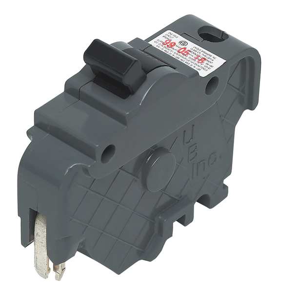 Miniature Circuit Breaker, 15 A, 120V AC, 1 Pole, Plug In Mounting Style, UBIF Series