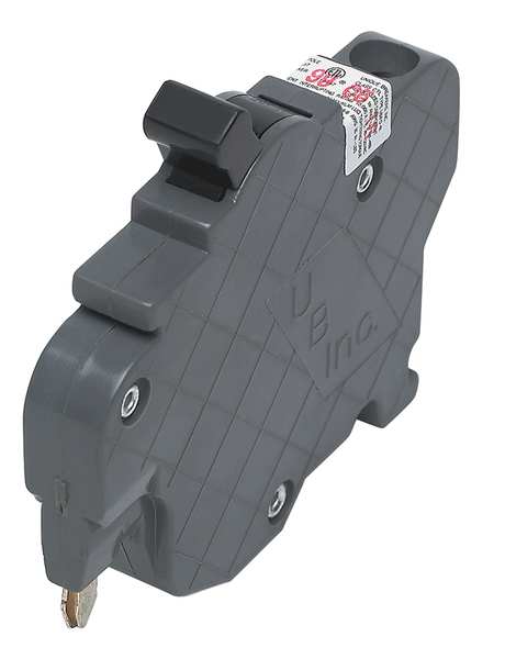Miniature Circuit Breaker, 15 A, 120V AC, 1 Pole, Plug In Mounting Style, UBIF Series
