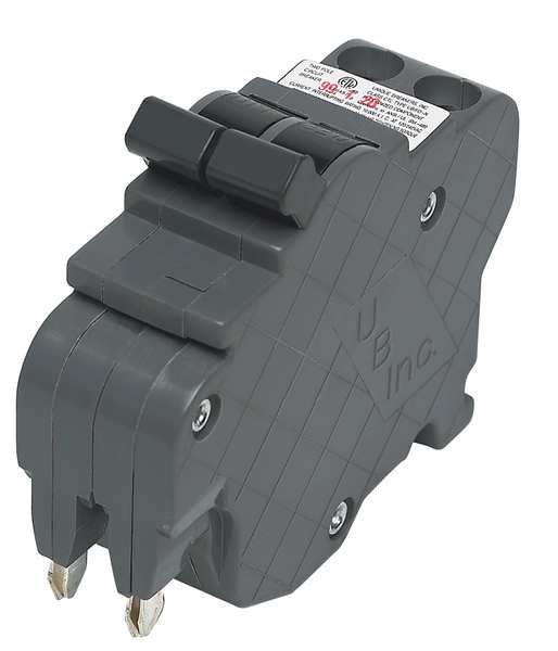 Miniature Circuit Breaker, 30 A, 120/240V AC, 2 Pole, Plug In Mounting Style, UBIF Series