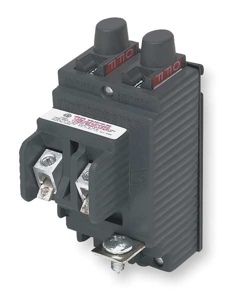 Miniature Circuit Breaker, 15/15 A, 120V AC, 1 Pole, Bolt On Mounting Style, UBIP Series