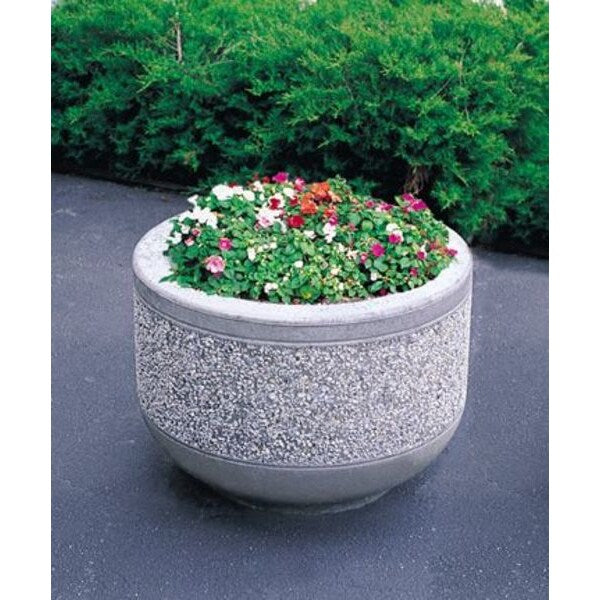Security Planter, Round, 24 In. L, 17 In. H
