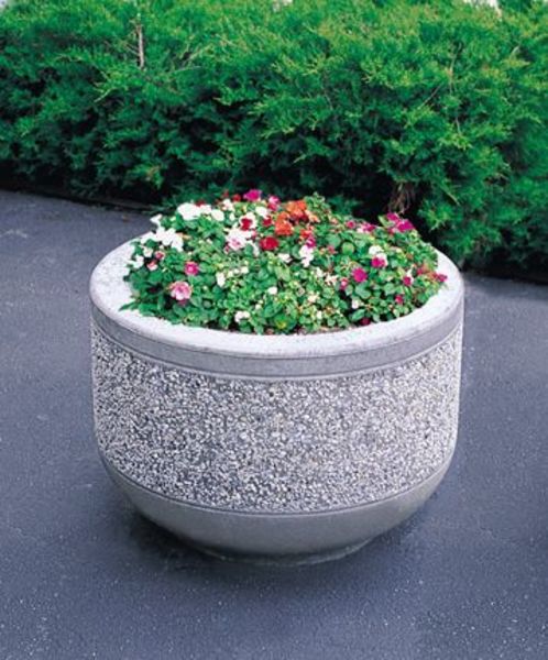Security Planter, Round, 24 In. L, 17 In. H