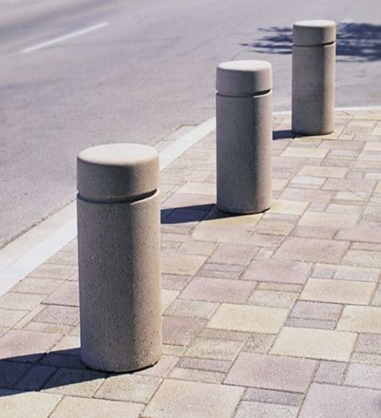 Security Bollard, Round, 36 In. L, 36 In. H