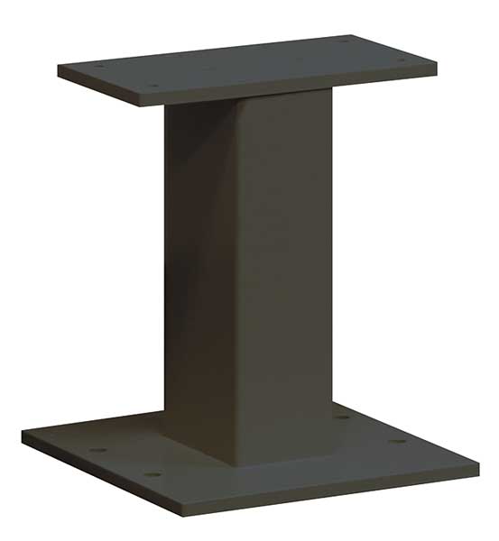 Cluster Box Unit Pedestal, Black, Powder Coated, 13 Doors, 16 Doors