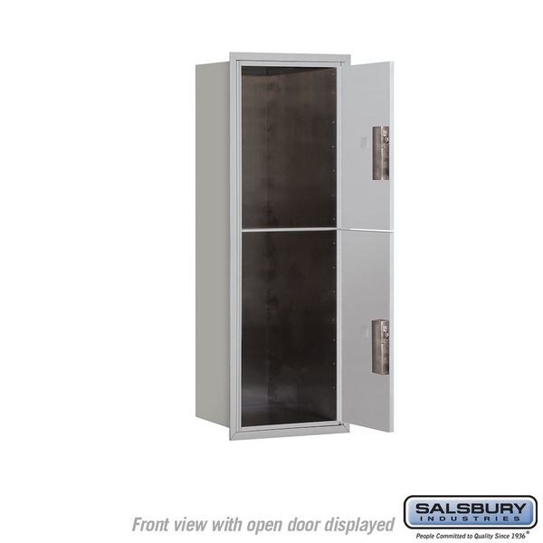 4C Standard Horizontal MailBox, Aluminum, Powder Coated, 2 Doors, Recessed