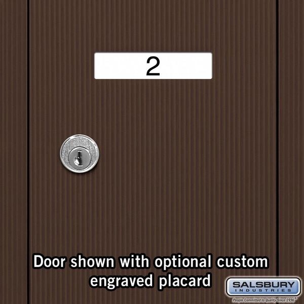 Vertical Mailbox, Bronze, Powder Coated, 5 Doors, Surface, -